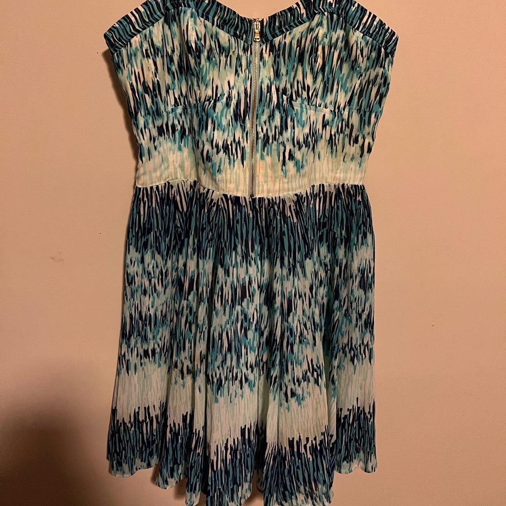 Gorgeous blue pattern corset dress